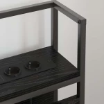 vidaXL Κεφαλάρι Αποθήκης με ράφι Μαύρη δρυς 135 cm Επεξεργασμένο ξύλο