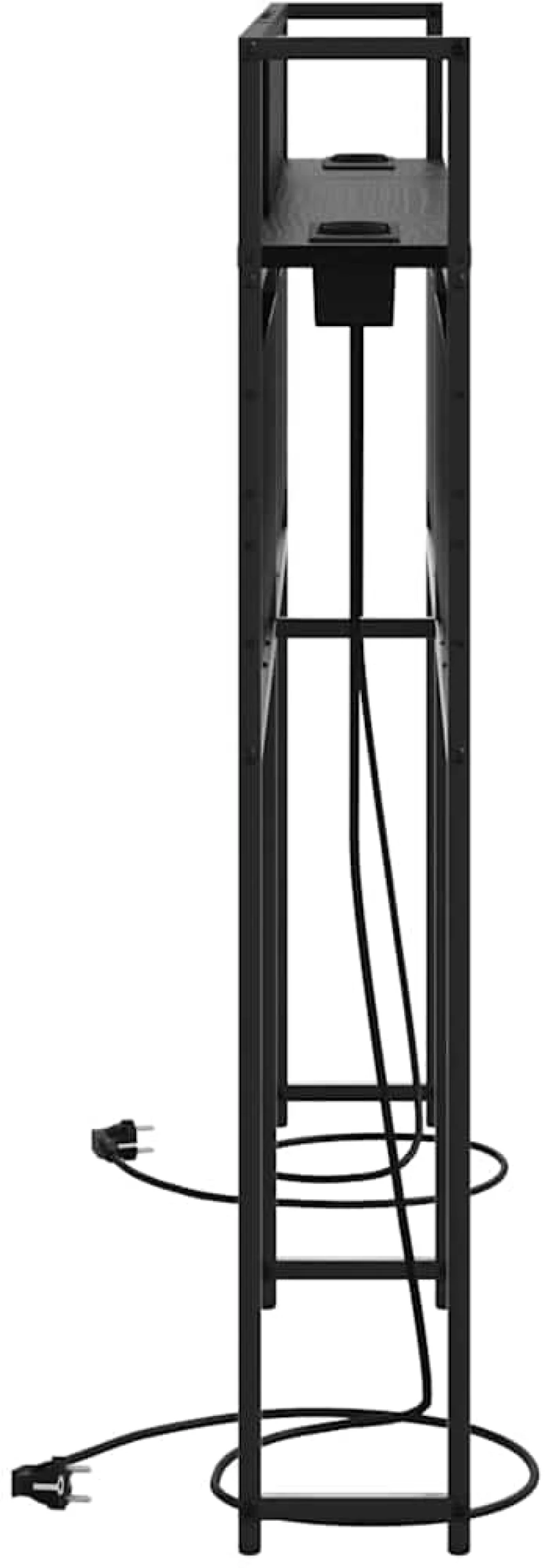 vidaXL Κεφαλάρι Αποθήκης με ράφι Μαύρη δρυς 135 cm Επεξεργασμένο ξύλο