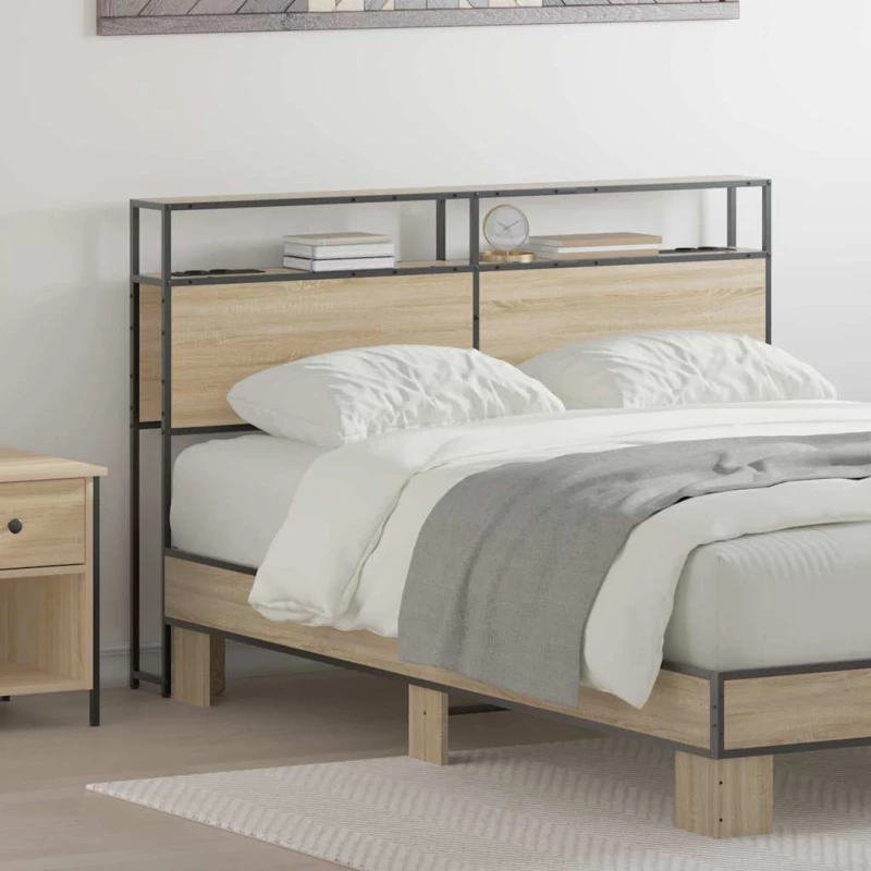 vidaXL Κεφαλάρι Αποθήκης με ράφι Sonoma Δρυς 150 cm Επεξεργασμένο ξύλο