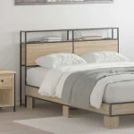 vidaXL Κεφαλάρι Αποθήκης με ράφι Sonoma Δρυς 150 cm Επεξεργασμένο ξύλο
