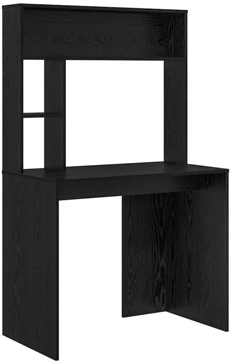 vidaXL Γραφείο με ράφι Μαύρη δρυς 91 x 50 x 149 εκ Επεξεργασμένο ξύλο