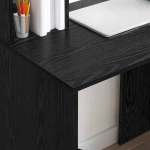 vidaXL Γραφείο με ράφι Μαύρη δρυς 91 x 50 x 149 εκ Επεξεργασμένο ξύλο