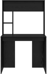 vidaXL Γραφείο με ράφι Μαύρη δρυς 91 x 50 x 149 εκ Επεξεργασμένο ξύλο