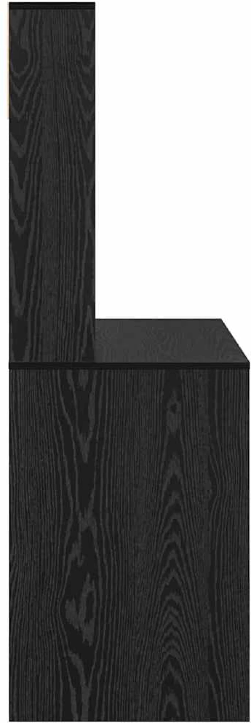 vidaXL Γραφείο με ράφι Μαύρη δρυς 91 x 50 x 149 εκ Επεξεργασμένο ξύλο