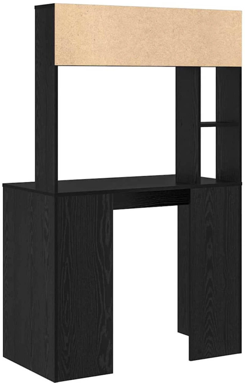 vidaXL Γραφείο με ράφι Μαύρη δρυς 91 x 50 x 149 εκ Επεξεργασμένο ξύλο