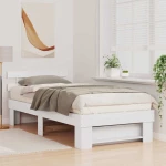 vidaXL Σκελετός Κρεβατιού Λευκό 80 x 200 cm Μασίφ ξύλο πεύκου