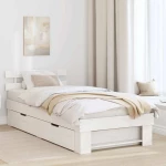 vidaXL Σκελετός Κρεβατιού Λευκό 80 x 200 cm Μασίφ ξύλο πεύκου