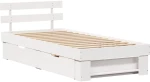 vidaXL Σκελετός Κρεβατιού Λευκό 80 x 200 cm Μασίφ ξύλο πεύκου