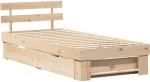 vidaXL Σκελετός Κρεβατιού Καφέ 75 x 190 cm Μασίφ ξύλο πεύκου