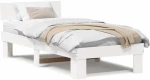 vidaXL Σκελετός Κρεβατιού Λευκό 75 x 190 cm Μασίφ ξύλο πεύκου