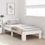 vidaXL Σκελετός Κρεβατιού Λευκό 75 x 190 cm Μασίφ ξύλο πεύκου