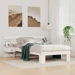 vidaXL Σκελετός Κρεβατιού Λευκό 90 x 200 cm Μασίφ ξύλο πεύκου