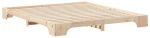 vidaXL Κρεβάτι δαπέδου Καφέ 180 x 210 cm Μασίφ ξύλο πεύκου
