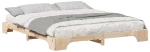 vidaXL Κρεβάτι δαπέδου Καφέ 180 x 210 cm Μασίφ ξύλο πεύκου