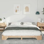 vidaXL Κρεβάτι δαπέδου Καφέ 180 x 210 cm Μασίφ ξύλο πεύκου
