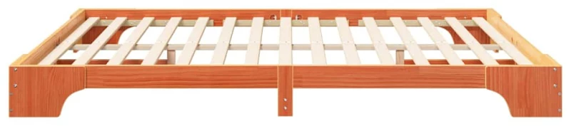 vidaXL Κρεβάτι δαπέδου με αποθήκευση Καφέ 200 x 210 cm ξύλο