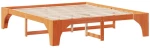 vidaXL Κρεβάτι δαπέδου Καφέ 200 x 200 cm Μασίφ ξύλο πεύκου