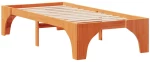 vidaXL Κρεβάτι δαπέδου Καφέ 90 x 200 cm Μασίφ ξύλο πεύκου