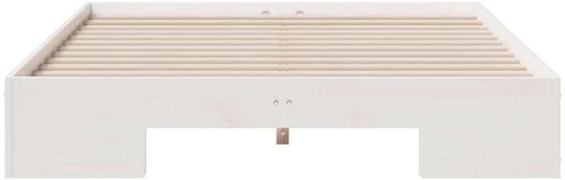vidaXL Κρεβάτι δαπέδου Λευκό 120 x 190 cm Μασίφ ξύλο πεύκου