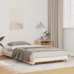 vidaXL Κρεβάτι δαπέδου Καφέ 90 x 220 cm Μασίφ ξύλο πεύκου
