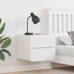 vidaXL Κομοδίνο 2 pcs Λευκό 39 x 34 x 33 εκ. Μασίφ ξύλο πεύκου