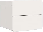 vidaXL Κομοδίνο 2 pcs Λευκό 39 x 34 x 33 εκ. Μασίφ ξύλο πεύκου