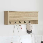 vidaXL Τοίχου Κρεμάστρα Sonoma Δρυς 80 x 20 x 30 cm Επεξεργασμένο ξύλο