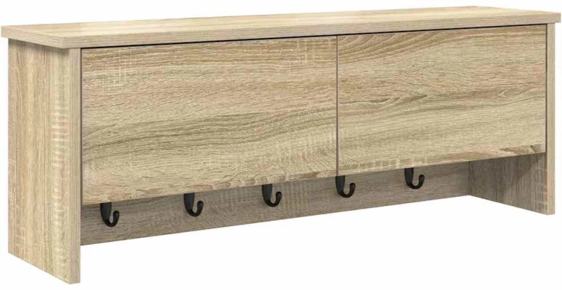 vidaXL Τοίχου Κρεμάστρα Sonoma Δρυς 80 x 20 x 30 cm Επεξεργασμένο ξύλο