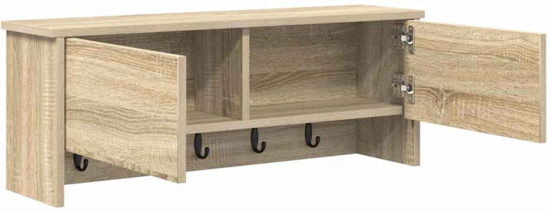 vidaXL Τοίχου Κρεμάστρα Sonoma Δρυς 80 x 20 x 30 cm Επεξεργασμένο ξύλο