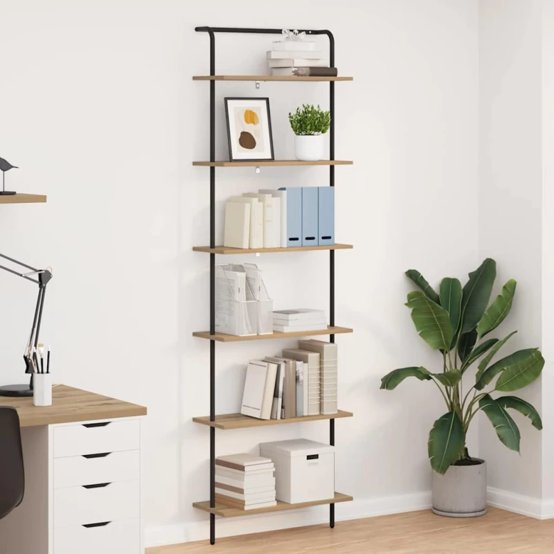 vidaXL Ράφι Βιβλίων artisan δρυς 60 x 24 x 203 εκ Επεξεργασμένο ξύλο