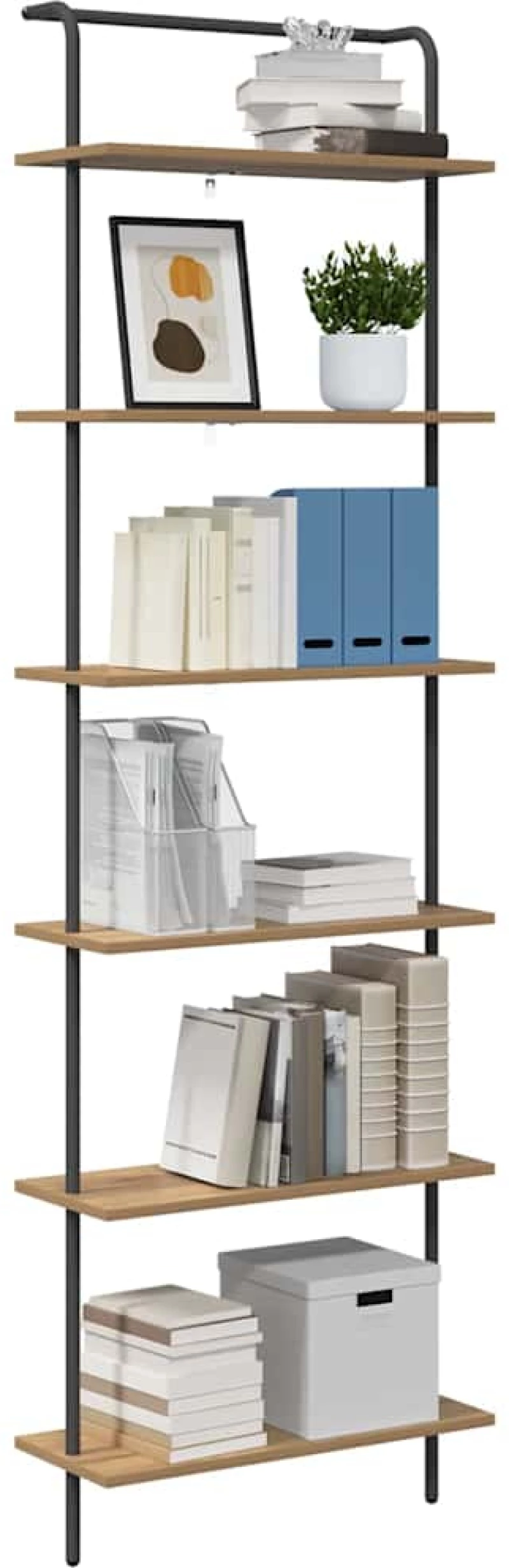vidaXL Ράφι Βιβλίων artisan δρυς 60 x 24 x 203 εκ Επεξεργασμένο ξύλο