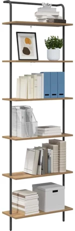 vidaXL Ράφι Βιβλίων artisan δρυς 60 x 24 x 203 εκ Επεξεργασμένο ξύλο