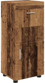 vidaXL Ντουλάπι Μπάνιου με πόρτα TULUM Παλαιό ξύλο 37 x 31.5 x 82 εκ