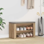 vidaXL Ράφι Παπουτσιών με ράφι artisan δρυς 75 x 35 x 45 εκ.