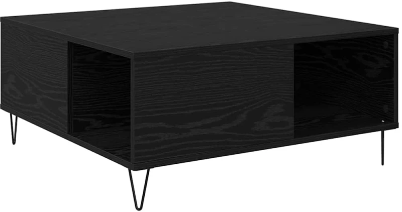 vidaXL Τραπεζάκι σαλονιού Μαύρη δρυς 80 x 80 x 36.5 εκ