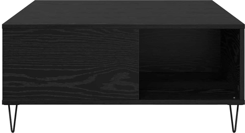 vidaXL Τραπεζάκι σαλονιού Μαύρη δρυς 80 x 80 x 36.5 εκ