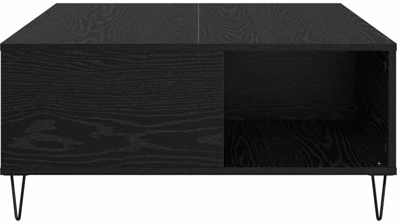 vidaXL Τραπεζάκι σαλονιού Μαύρη δρυς 80 x 80 x 36.5 εκ