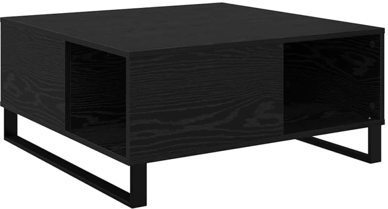 vidaXL Τραπεζάκι σαλονιού Μαύρη δρυς 80 x 80 x 36.5 εκ