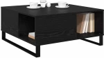 vidaXL Τραπεζάκι σαλονιού Μαύρη δρυς 80 x 80 x 36.5 εκ