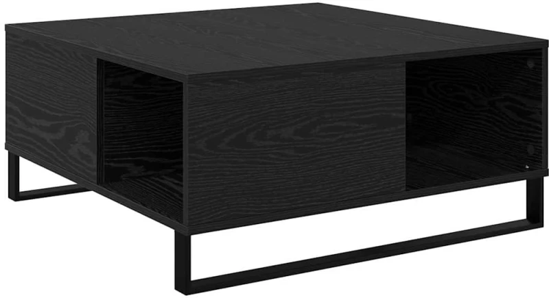 vidaXL Τραπεζάκι σαλονιού Μαύρη δρυς 80 x 80 x 36.5 εκ