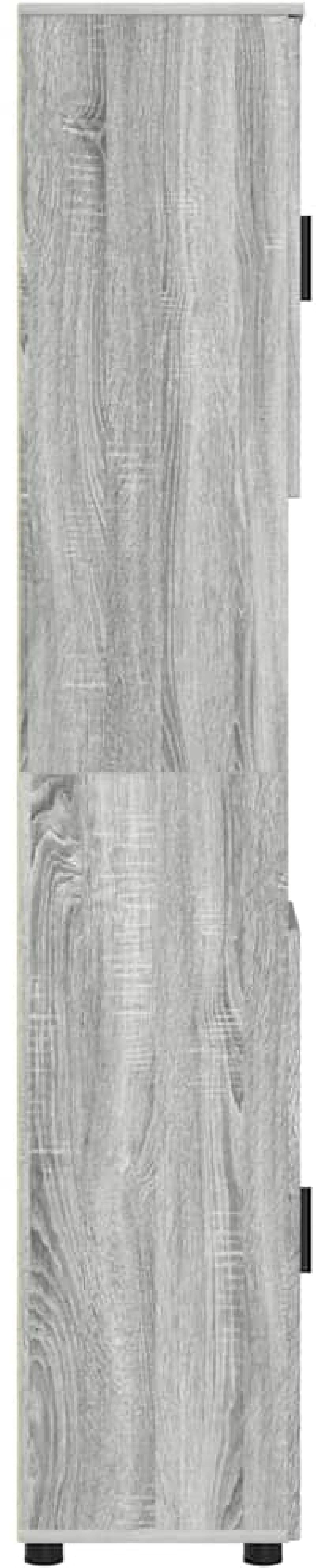 vidaXL Ψηλό ντουλάπι μπάνιου με πόρτα Γκρι sonoma 30 x 35 x 192 εκ.