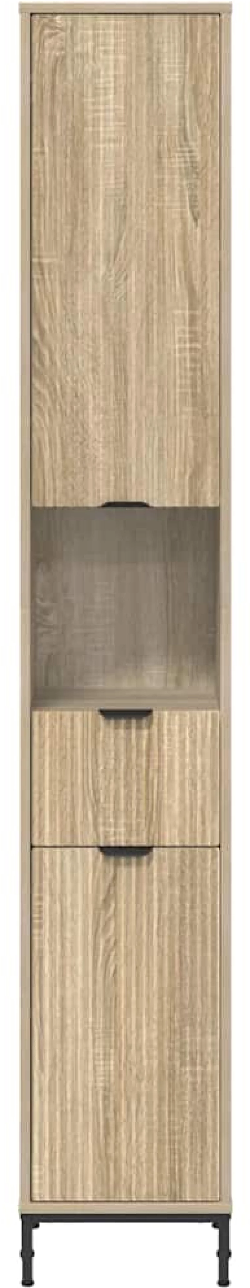 vidaXL Ψηλό ντουλάπι μπάνιου με πόρτα Sonoma Δρυς 31.5 x 33 x 190 εκ.