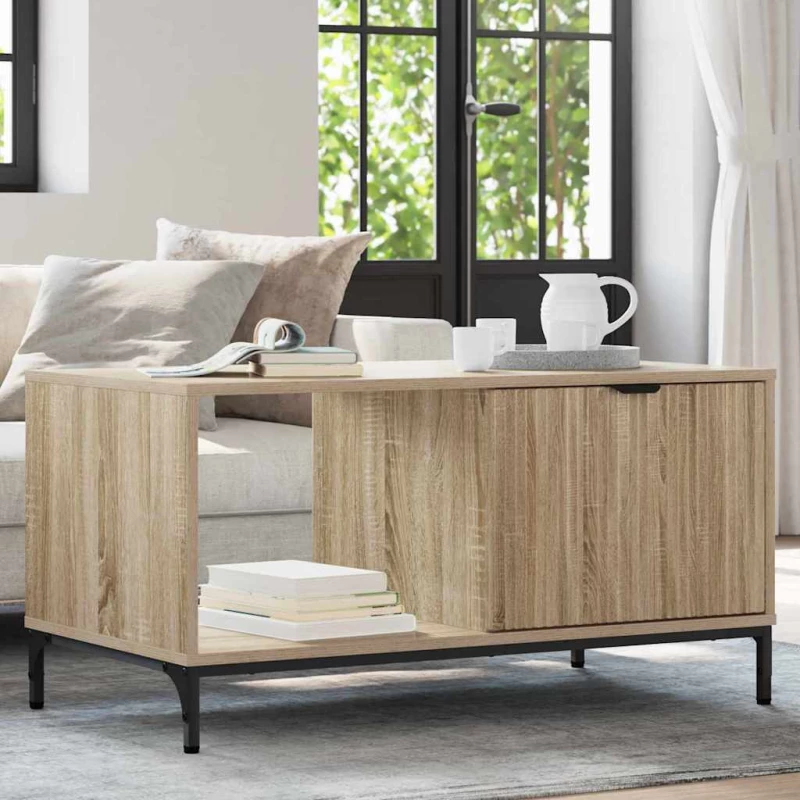 vidaXL Τραπεζάκι σαλονιού Sonoma Δρυς 90 x 49 x 46 εκ.