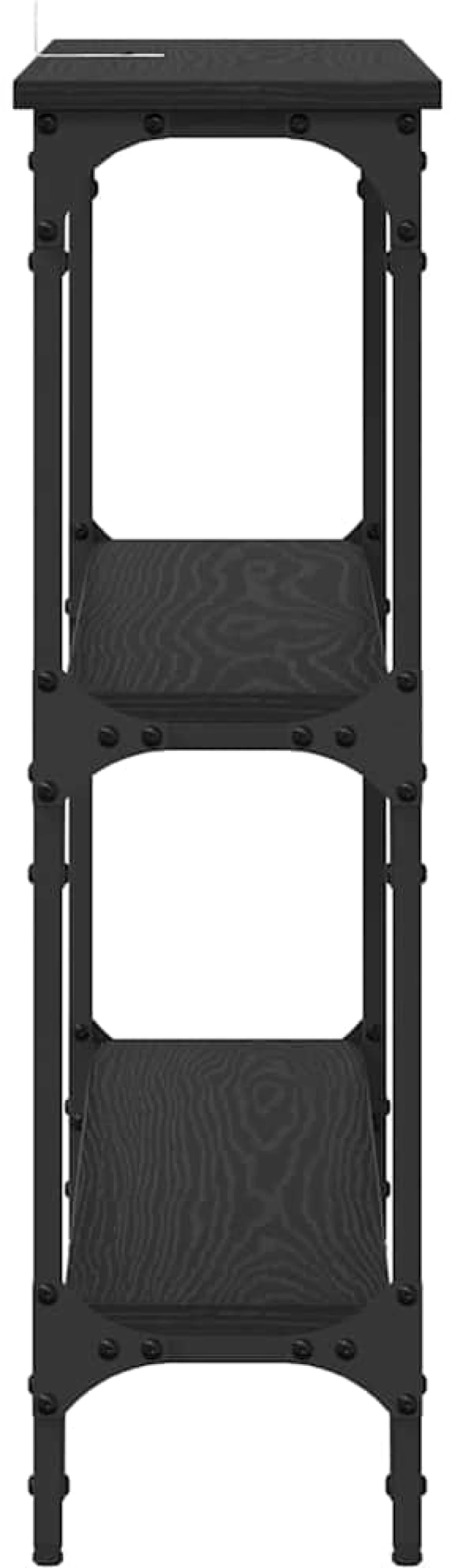 vidaXL Τραπέζι κονσόλας με ράφι Μαύρη δρυς 100 x 22.5 x 75 εκ