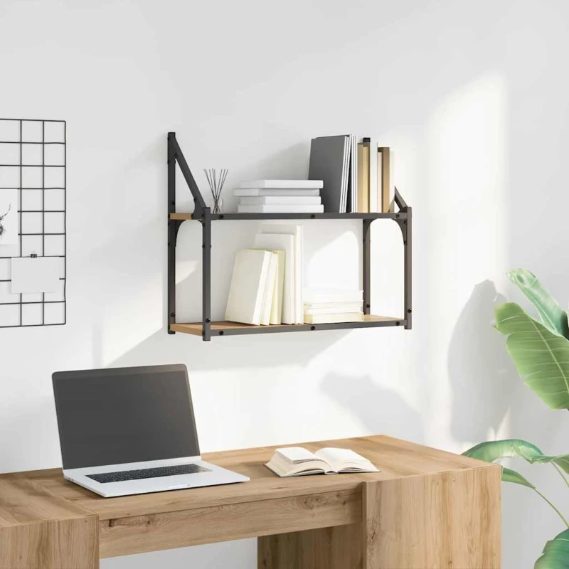 vidaXL Ράφι Τοίχου artisan δρυς 60 x 21 x 51 cm Επεξεργασμένο ξύλο