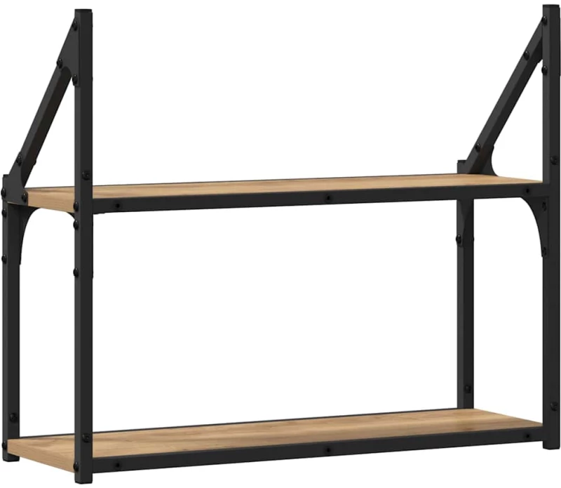 vidaXL Ράφι Τοίχου artisan δρυς 60 x 21 x 51 cm Επεξεργασμένο ξύλο