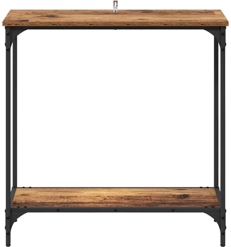vidaXL Τραπέζι κονσόλας με ράφι Παλαιό ξύλο 75 x 30.5 x 75 εκ