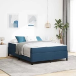 vidaXL Κρεβάτι με ελατήρια Μπλε και Μαύρο 140 x 200 cm