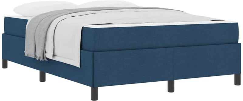 vidaXL Κρεβάτι με ελατήρια Μπλε και Μαύρο 140 x 200 cm