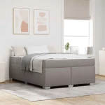 vidaXL Σκελετός Κρεβατιού Taupe 140 x 200 cm ύφασμα